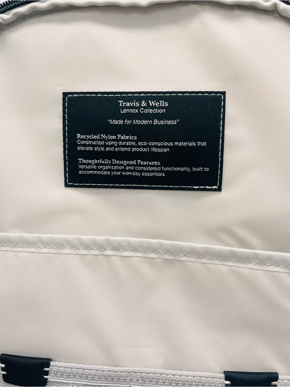 Travis & Wills Lennox Laptop 15" Black Travel Backpack Vegan Trolley Strap - Picture 7 of 11